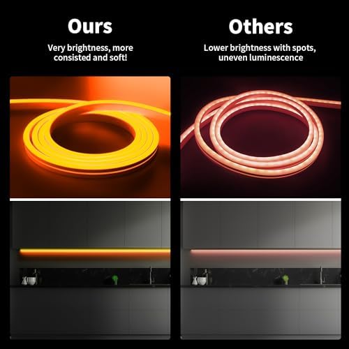 iNextStation Orange LED Light Strip 16.4FT LED Rope Light (with DC12V Plug)