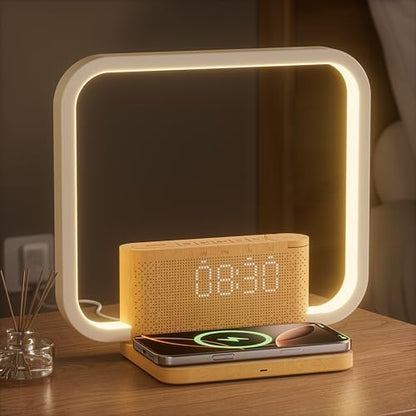 Sunrise Alarm Clock with Wireless Charging Desk Touch Lamp, Sunrise Lamp