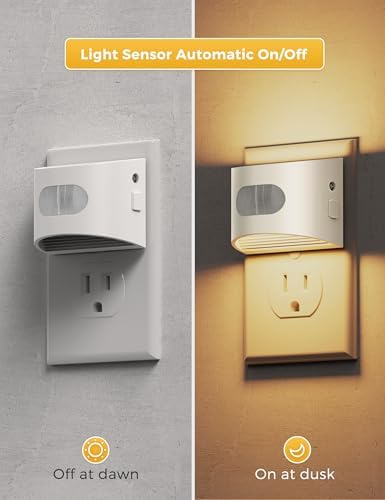L LOHAS LED Motion Sensor Night Light, Night Lights Plug into Wall, 4 Pack