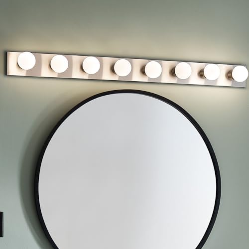 Kichler 8-Light Bathroom Vanity Light, Brushed Nickel