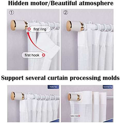 ZSHINE Dual Rod System Combined Manual & Motorized System (White)