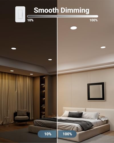 Sunco 6 Pack 7 Inch Slim Canless LED Recessed Lights, 5CCT, 13W