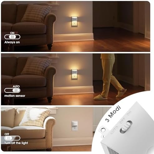 JandCase Motion Sensor Night Light, Night Lights Plug into Wall