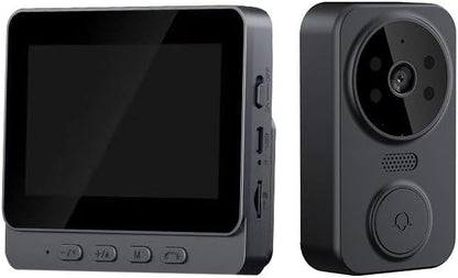 Video Doorbell, Video Intercom System, Smart Video Doorbell, Wireless Video Doorbell with Camera and Monitor with 4.3 Inch 1080P HD Monitor / 170° Viewing Angle/Night Vision/Two Way Voice