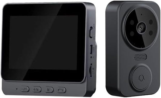 Video Doorbell, Video Intercom System, Smart Video Doorbell, Wireless Video Doorbell with Camera and Monitor with 4.3 Inch 1080P HD Monitor / 170° Viewing Angle/Night Vision/Two Way Voice