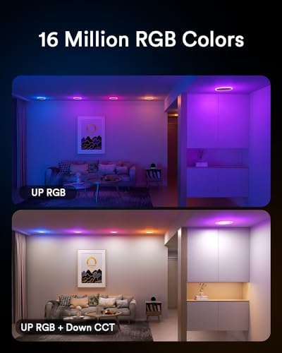 Lumary Smart Recessed Lighting Pro 6 Inch with RGB/Night Ring, 1100LM 4Pack