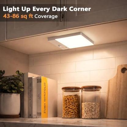 BrizLabs Magnetic LED Ceiling Light 2 Pack, USB-C Rechargeable & Wireless