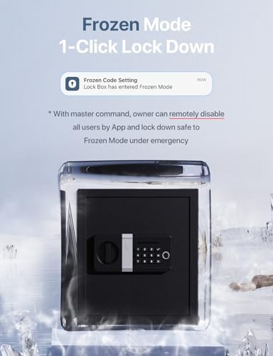 FORFEND Smart Home Safes | WiFi Safe Box App Unlock/Alarm | Voice Control, Kidnap SOS Alarm, Tamper Detect, Frozen Mode | Money Security Lockbox History Track | Digital Caja Fuerte Remote Live Monitor