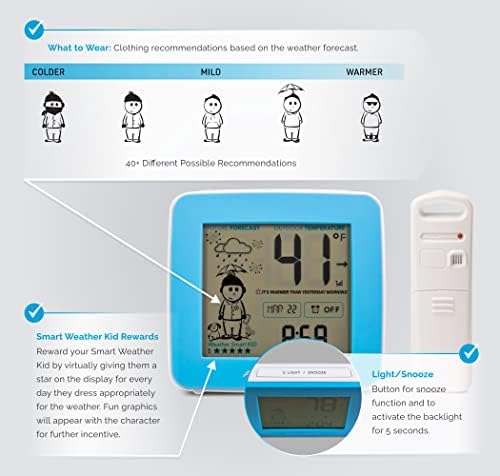 AcuRite What-to-Wear Weather Station with Alarm Clock, Time, Date, and Wireless Outdoor Sensor for Hyperlocal Forecast and Outdoor Temperature (00777) (Pack of 2)