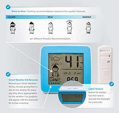 AcuRite What-to-Wear Weather Station with Alarm Clock, Time, Date, and Wireless Outdoor Sensor for Hyperlocal Forecast and Outdoor Temperature (00777) (Pack of 2)