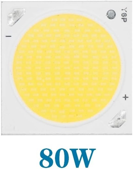 1pcs High Power 80W 37.5V Led COB LED Bulbs Chip Small Size High Density Chip Lamp Smart IC Chip for DIY Warm White(Warm White)