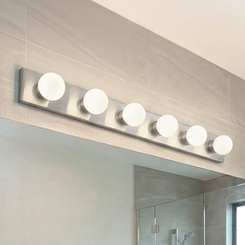 Kichler 6-Light Bathroom Vanity Light, Brushed Nickel