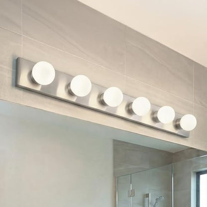 Kichler 6-Light Bathroom Vanity Light, Brushed Nickel