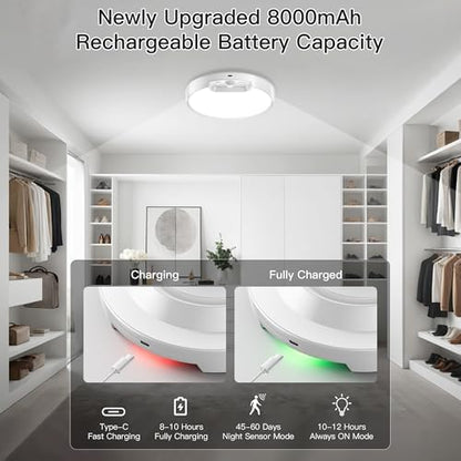 Homelist 3 Color Temperature Rechargeable Motion Sensor Ceiling Light