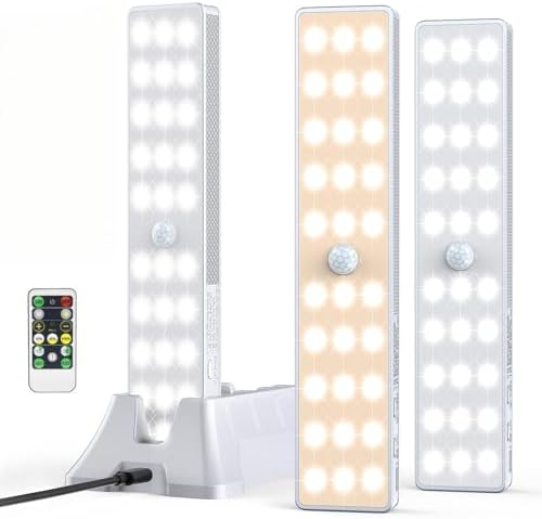 Racokky Under Cabinet Lighting with Remote, Motion Activated RV Step Light