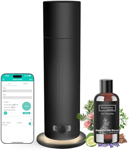 Waterless Essential Oil Diffuser, Scent Air Machine for Home with Hotel Scent Oil, Covers Up to 1000 Sq.Ft, Adjustable Mist & Timer, Hotel and Commercial Use