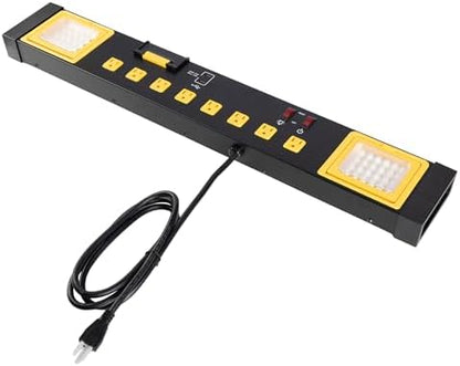 Power Strip with USB Ports and 8 Outlets - UL Listed Metal Power Strip Wall Mount Multi Plug with LED Work Light, 6ft Cord and 15A Circuit Breaker and Overload Protection by Kings County Tools
