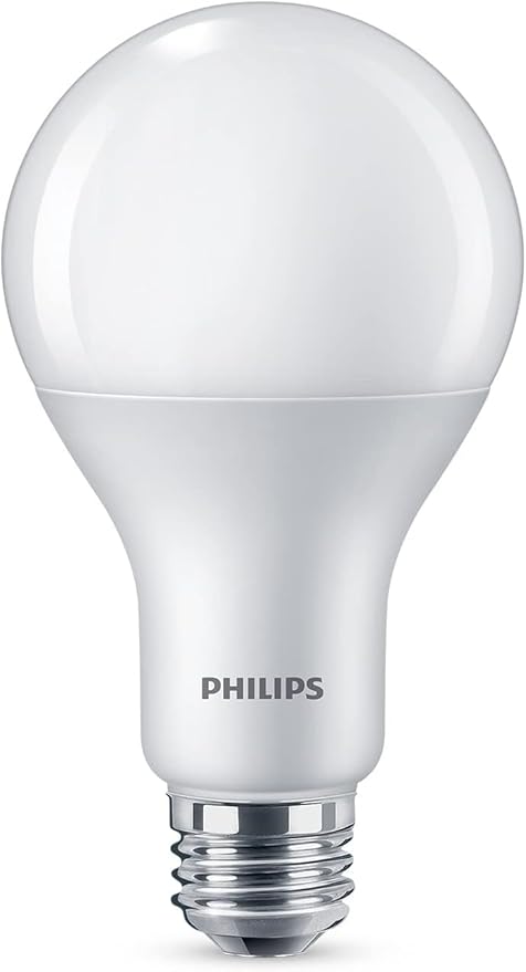 PHILIPS LED 150W A21 4-PacK Daylight (5000K) 2610 Lumen (29W = 150W) Dimmable Frosted Flicker-Free Light Bulbs