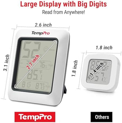 TempPro TP50 Digital Hygrometer Indoor Thermometer Room Thermometer
