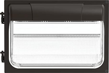 Lithonia Lighting 13" LED Wall Pack Outdoor Light Fixture, Building Wall Light, Adjustable Lumens, 5000K Daylight, MVOLT 120-277V, IP65, Glass Lens, Bronze (TWX2 LED ALO 50K MVOLT DDBTXD)