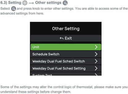 Wi-Fi Smart Thermostat Programmable - Compatible with Alexa, Google Assistant - High Rise 3 Speeds Fan Coil - ERV/HRV On/Off - Smart Life, Tuya APP - ESC PRO 2, Small