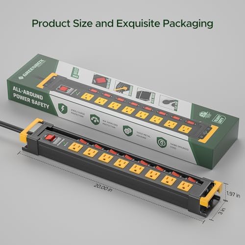 8 Outlet Heavy Duty Surge Protector Power Strip