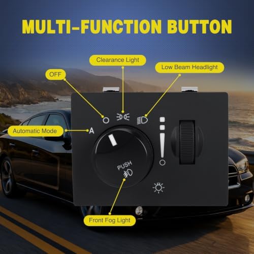 Nilight Headlight Dimmer Switch for 2005-2011 Chrysler 300 Dodge Challenger