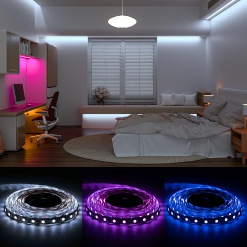 BTF-LIGHTING RGBW LED Strip Cool White 16.4ft 60LED DC24V UL Listed IP65
