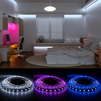 BTF-LIGHTING RGBW LED Strip Cool White 16.4ft 60LED DC24V UL Listed IP30