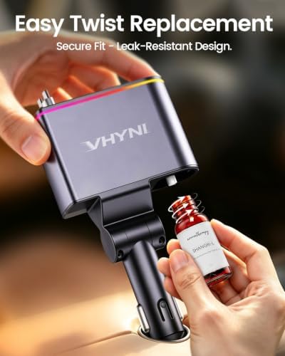VHYNI Smart Car Air Freshener Diffuser,Auto Car Diffuser with 6 Fragrances