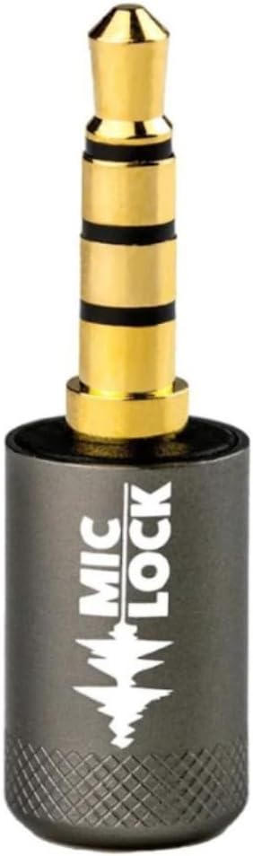 Mic-Lock 3.5mm for Headphone Port - Microphone Audio and Data Security - Privacy Protector for Laptops, Smartphones, Tablets, and Computers (Gray, Single Pack)