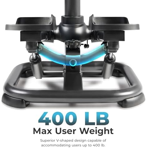 Sunny Health & Fitness Smart Power Stepper with Resistance Bands for Cardio