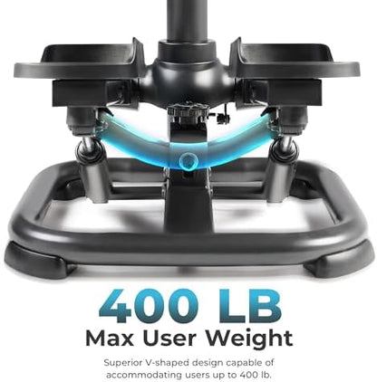 Sunny Health & Fitness Smart Power Stepper with Resistance Bands for Cardio