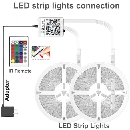 DAYBETTER Smart RGB Led Strip Lights, 150ft Led Lights for Bedroom with App Control, Multicolor Changing Led Light Strips Apply for Home Decor, Living Room, Kitchen, Home Party Decoration