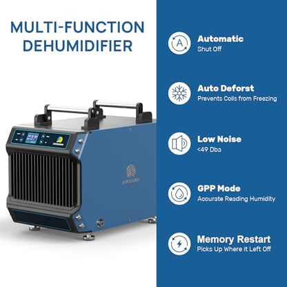 ARGENDON 145 Pint Crawl Spaces Dehumidifier with Pump, Guardian 60P
