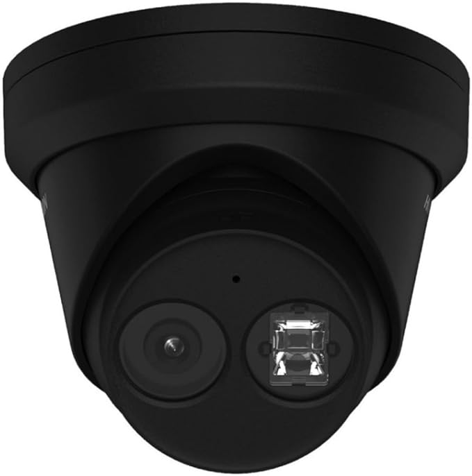 DS-2CD2383G2-IU, 4K 8MP AcuSense IP Camera PoE Turret Dome Camera IP67 Outdoor, WDR, 2.8mm Wide Angle Lens, IK10, H.265+, English Version, Human and Vehicle Detection, Work with Ⲏіkconnect, Black