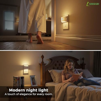 L LOHAS LED Motion Sensor Night Light, Night Lights Plug into Wall, 4 Pack