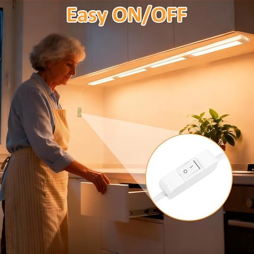 maylit Plug in Under Cabinet LED Light Bar, Ultra-Bright, Wired, 14 Inch
