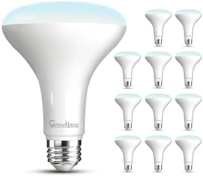 GvvooHome 12 Pack BR30 LED Flood Light Bulbs, 7W (65W Equivalent), 5000K Daylight White, 650 Lumens, E26 Base, Dimmable, Indoor Recessed Can Lighting for Living Room, Bedroom, Kitchen
