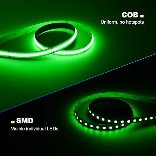 JOYLIT 24V COB LED Strip 32.8FT RGB+6000K 784 LEDs/M Dotless for DIY