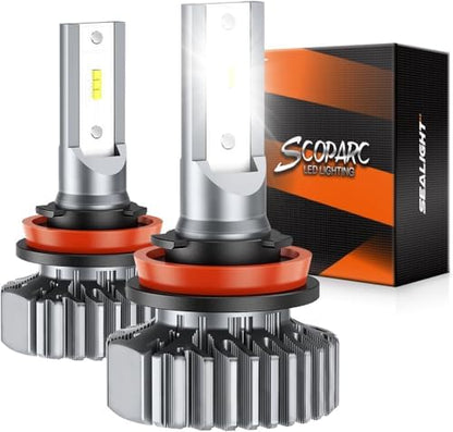 SEALIGHT H11/H8/H9 Light Bulbs, Super Bright Single Beam with Cooling Fan, Plug and Play, Non-Polarity, Fog Bulbs, Powersports Accessory Lights, Pack of 2