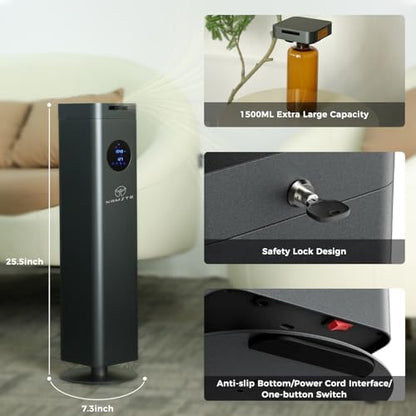 1500ml Waterless Diffuser for Home, 4500 Sq.Ft, WiFi & App Control
