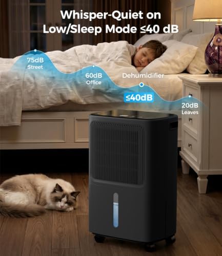 2,800 Sq.Ft Dehumidifier for Basement Max 36 Pints with Drain Hose