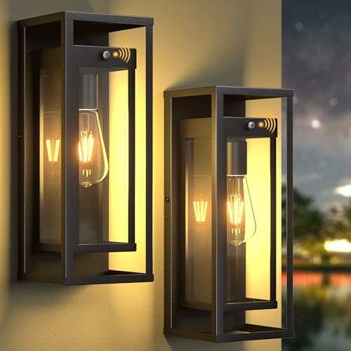 Dusk to Dawn Outdoor Wall Light 15in Waterproof Large Porch Sconce