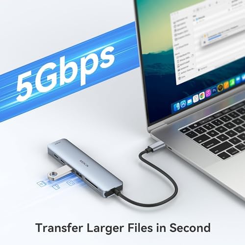 MOKiN USB C Hub HDMI Adapter Dongle for MacBook/Dell/HP/Lenovo Laptop