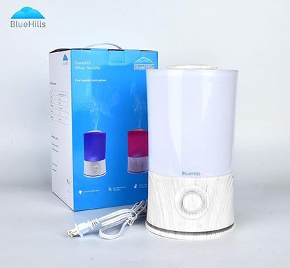 BlueHills Premium 2000 ML XL Essential Oil Diffuser Large White Wood Grain