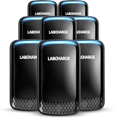 Lab Charge Air Ionizer for Home, Plug-In Filterless Negative Ion Air Purifier, Quiet Air Freshener for Bedroom, Office, Kitchen, Mini Air Cleaner for Odor, Smoke, Dust Mites & Pet Dander (8)