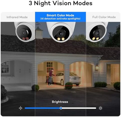 ONWOTE 6MP PoE IP Security Camera, Smart Color Night, Capture Video Audio