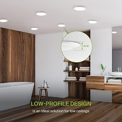 ASD 12 Pack LED Disk Lights 6 Inch, 5CCT Flush Mount Ceiling Light Fixture