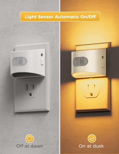 L LOHAS LED Motion Sensor Night Light, Night Lights Plug into Wall, Amber